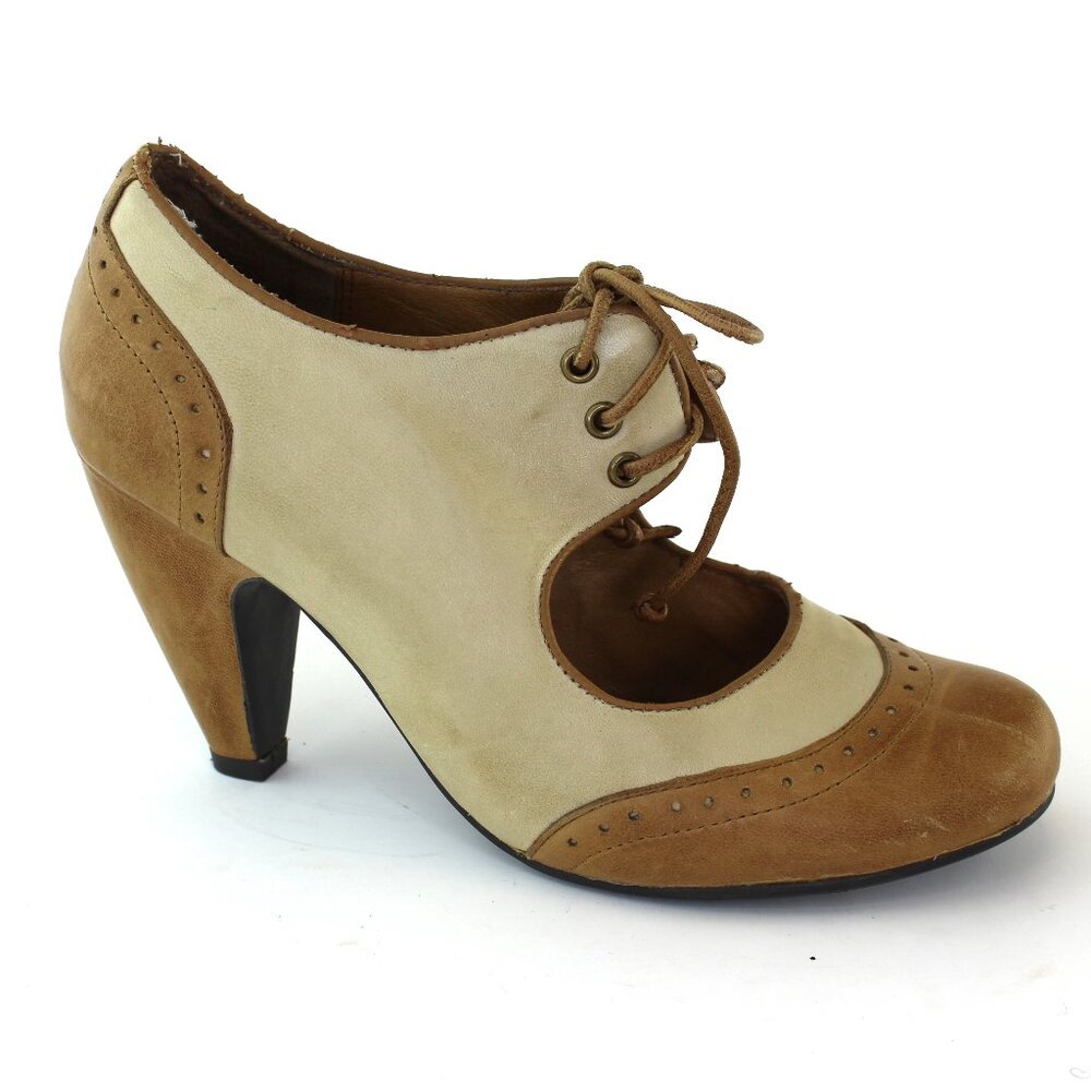 Miz Mooz Symphony Leather Lace-up Mary Jane Heels (7 US)